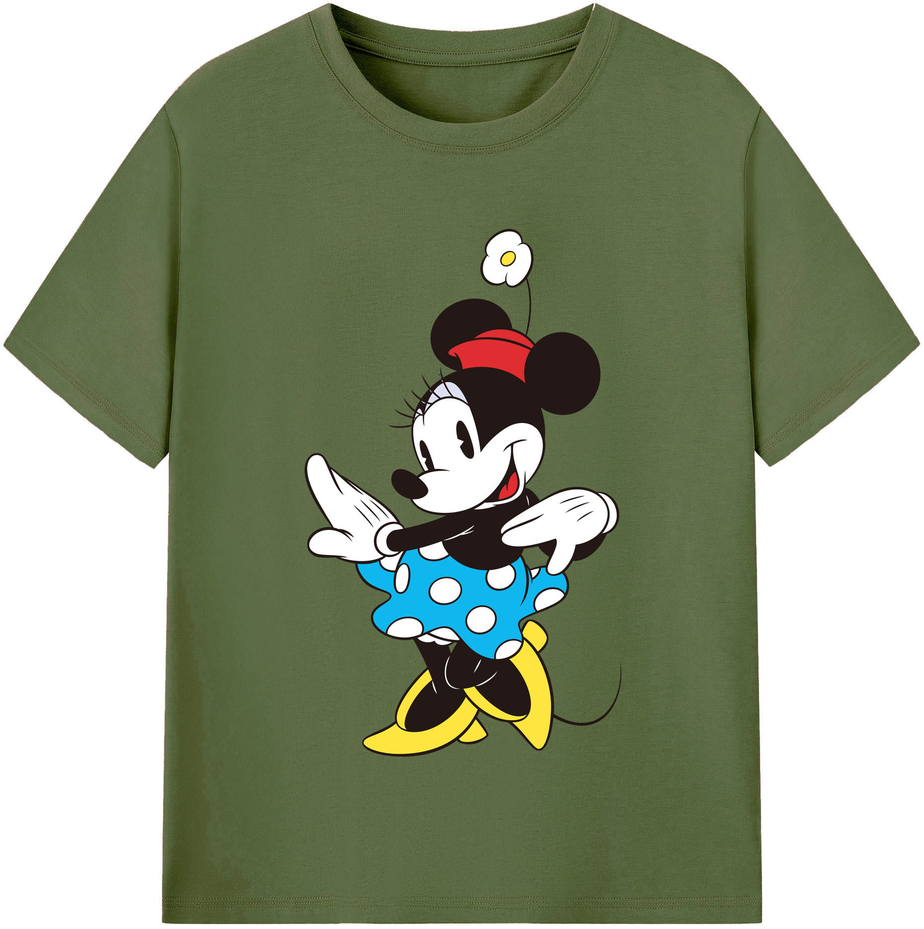 （画像用） ミッキーマウス Mickey Mouse 綿100％半袖Tシャツ（フロントプリント）